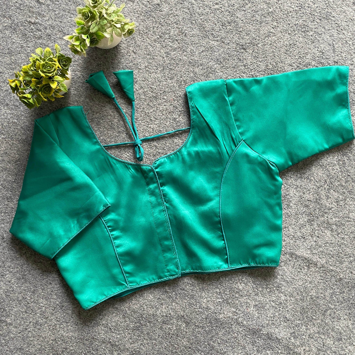 plain malai satin blouse - elegant and versatile - rpd fashion