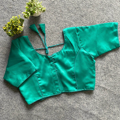 Plain Malai Satin Blouse - Elegant and Versatile - Rpd Fashion