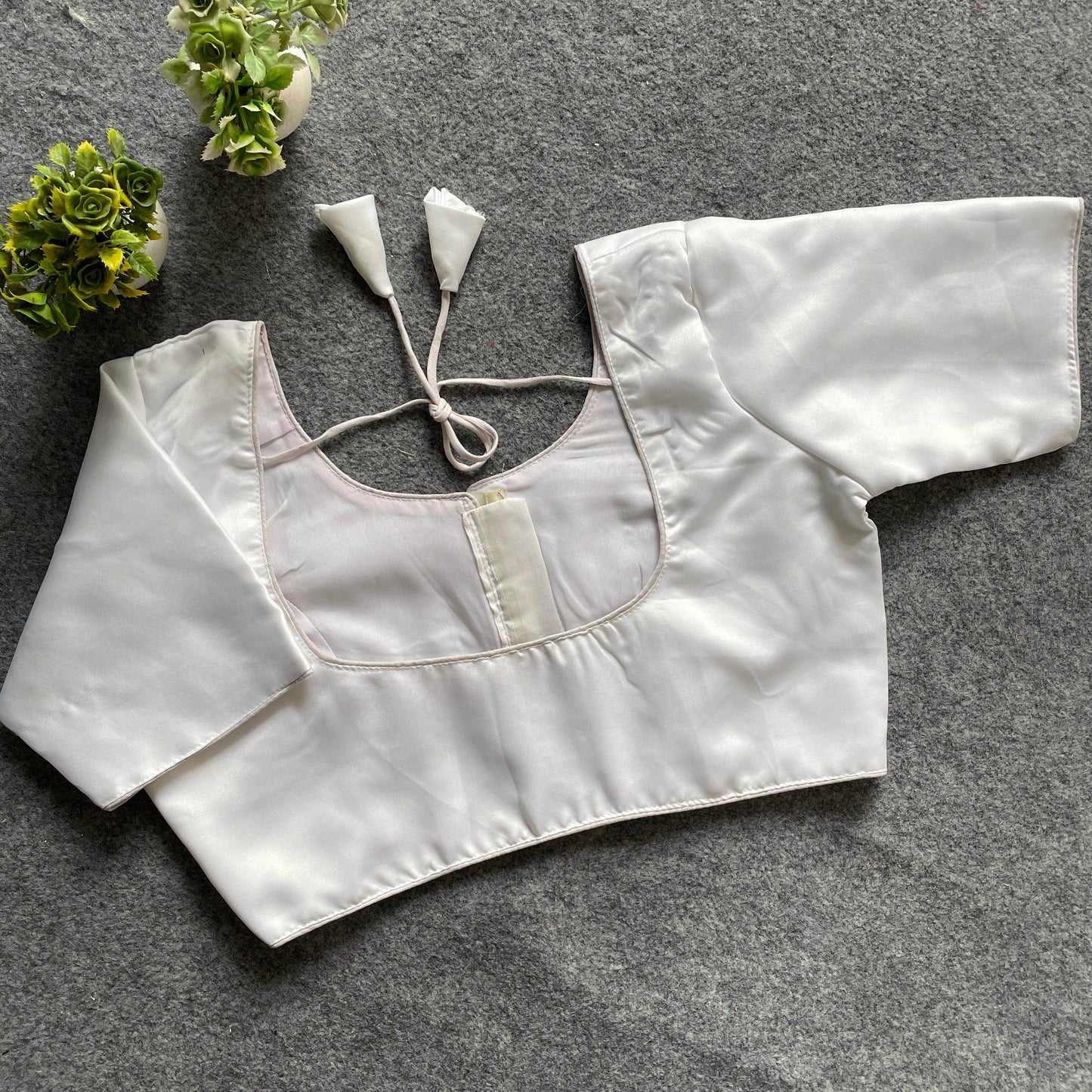 plain malai satin blouse - elegant and versatile - rpd fashion