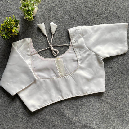 Plain Malai Satin Blouse - Elegant and Versatile - Rpd Fashion