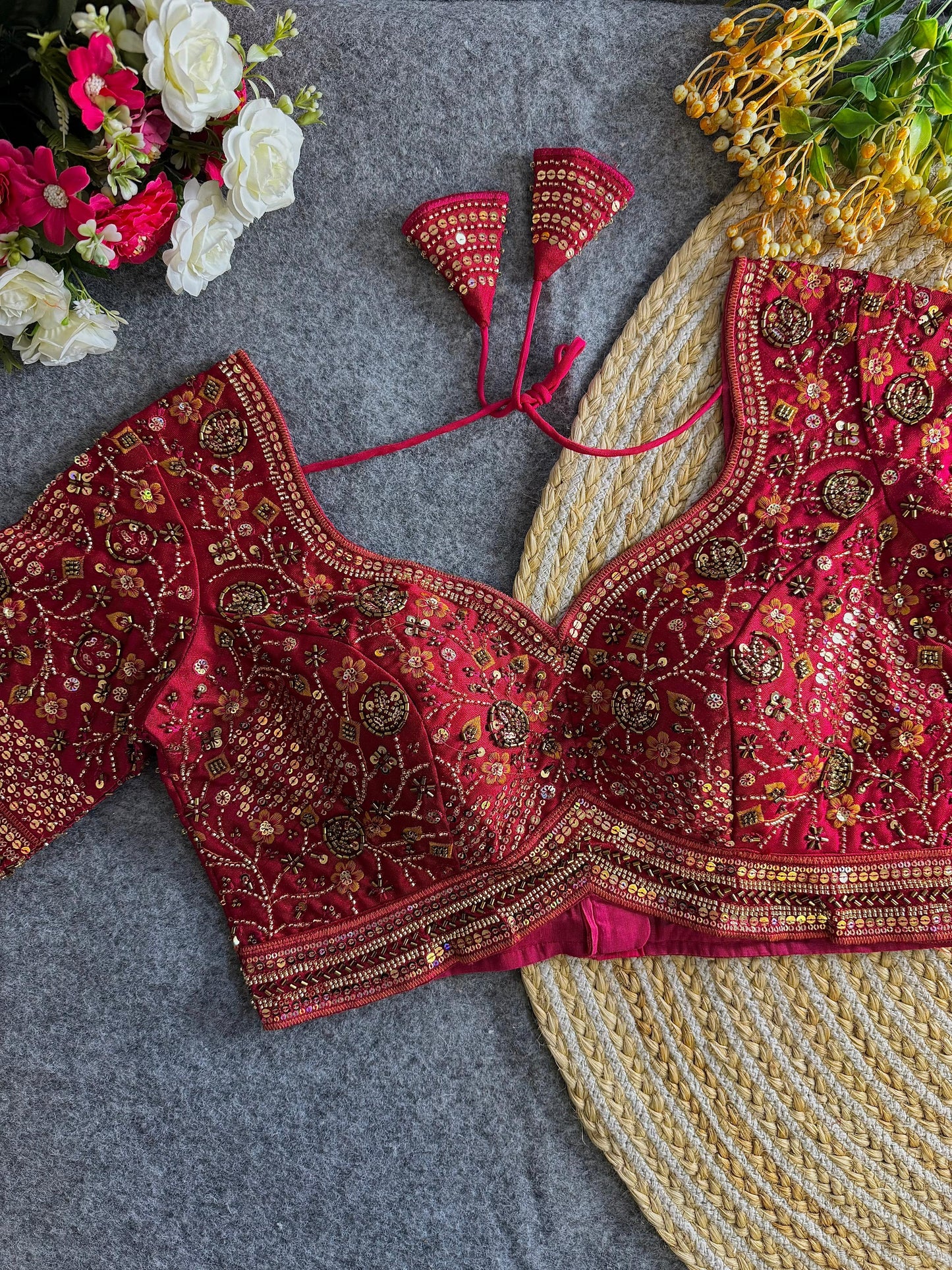 sabyasachi inspired handwork blouse