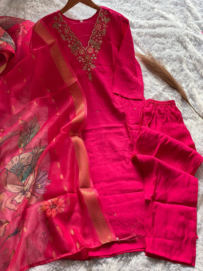 Presenting new handwork kurta set collection