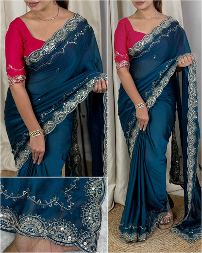 Glamorous Party Wear Saree for the Upcoming Marriage Season - Rpd Fashion