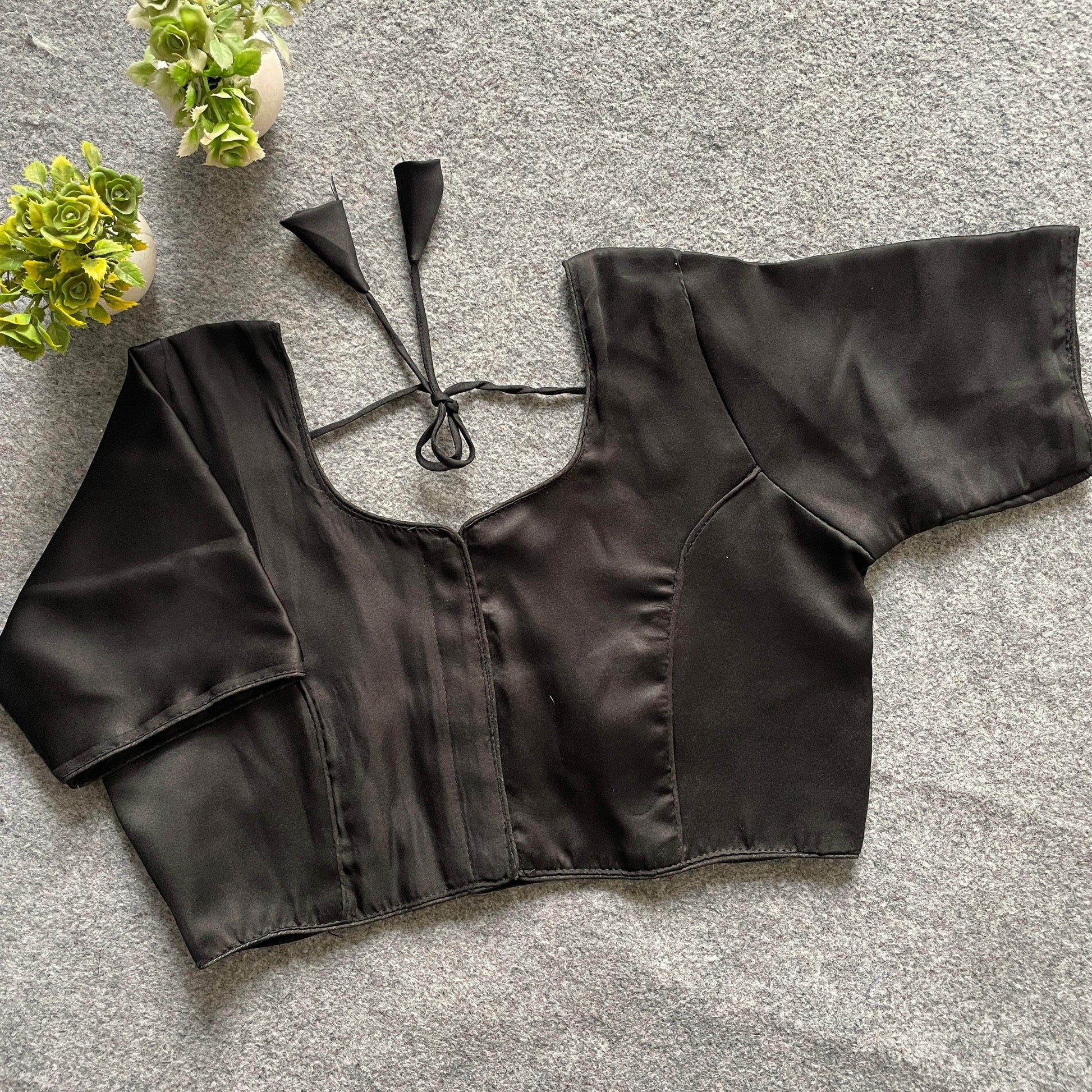 Plain Malai Satin Blouse - Elegant and Versatile - Rpd Fashion