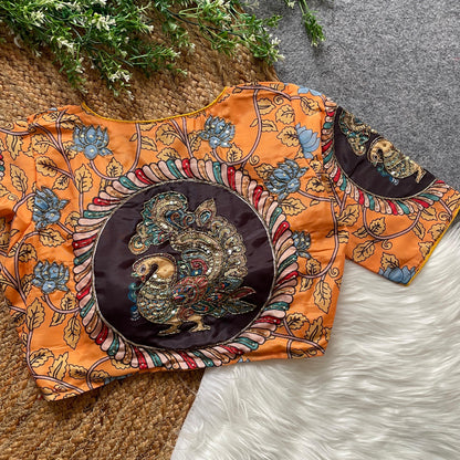 Purely Cotton Print silk with handmade work boutique style collection Blouse