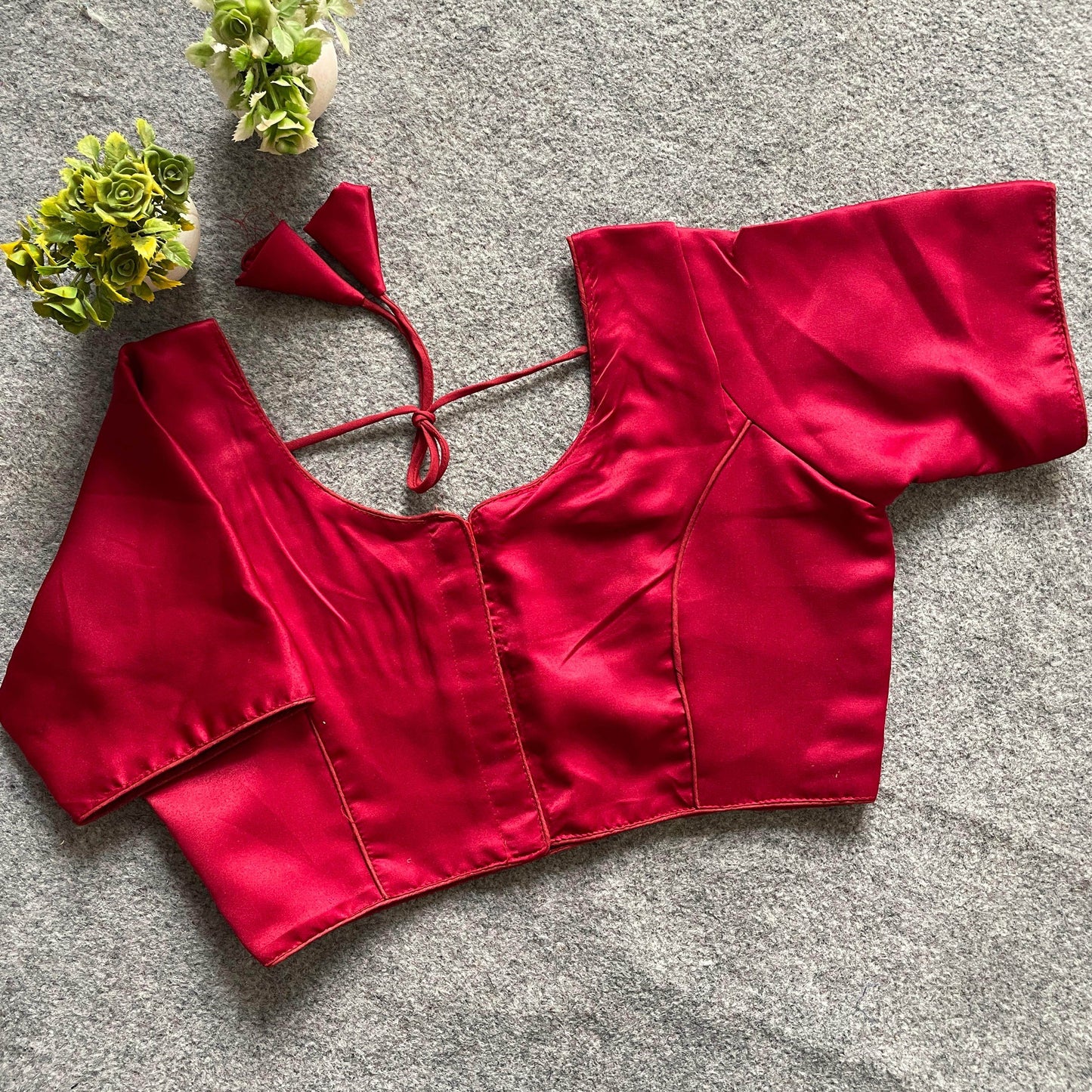 plain malai satin blouse - elegant and versatile - rpd fashion