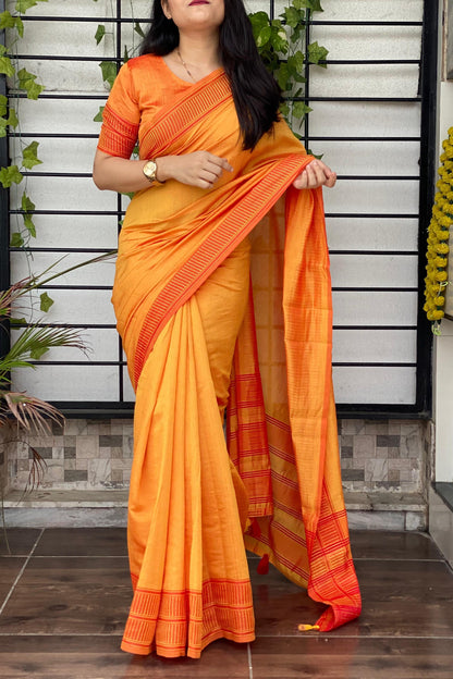 Beautiful Designer Soft Bamboo Silk Saree