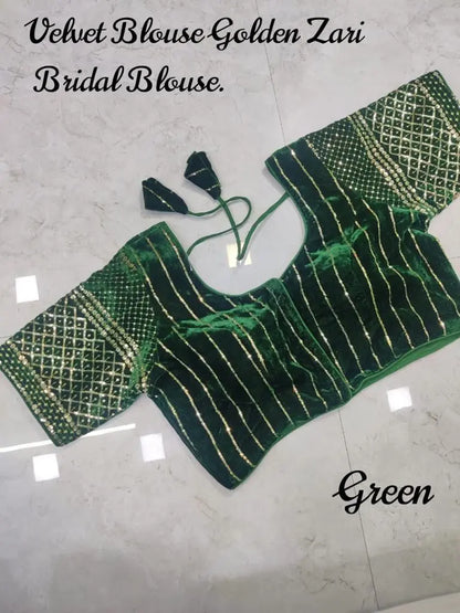 Velvet New Year Special Blouse - RPD Fashion