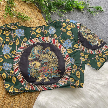 Purely Cotton Print silk with handmade work boutique style collection Blouse