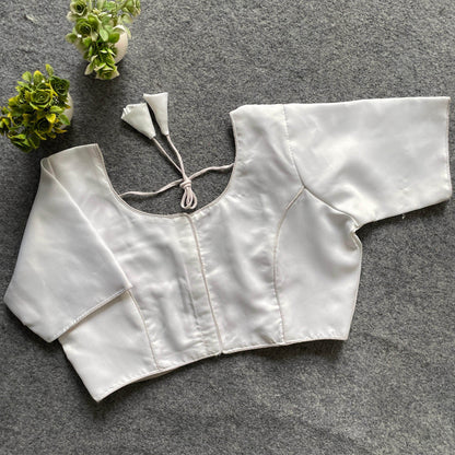 Plain Malai Satin Blouse - Elegant and Versatile - Rpd Fashion