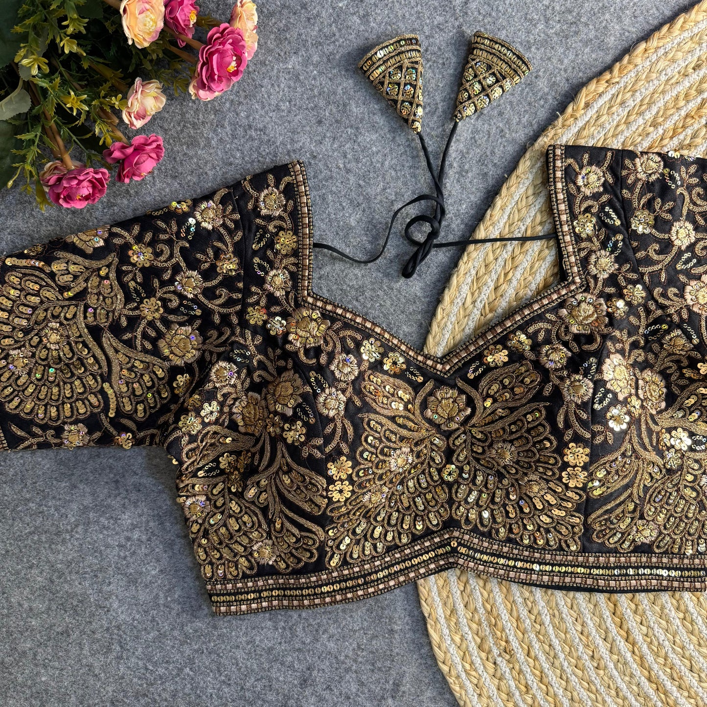 beautiful heavy codding and sequence work bridal blouse rpd fashion