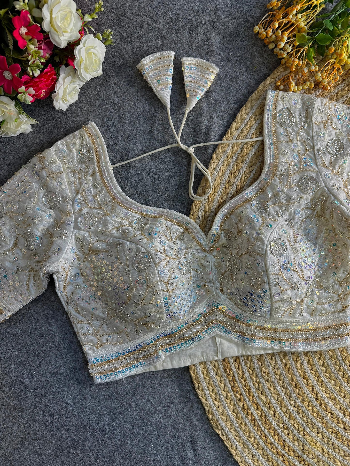 sabyasachi inspired handwork blouse