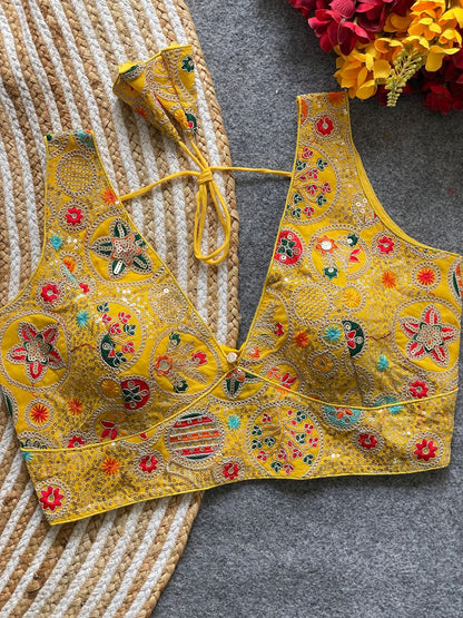 Bollywood style heavy codding work blouse