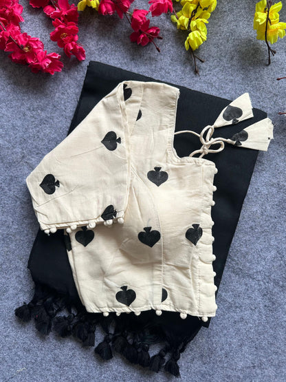 Khadi Cotton Saree and Beauiful Havy Khadi Cotton Blouse Rpd Fashion