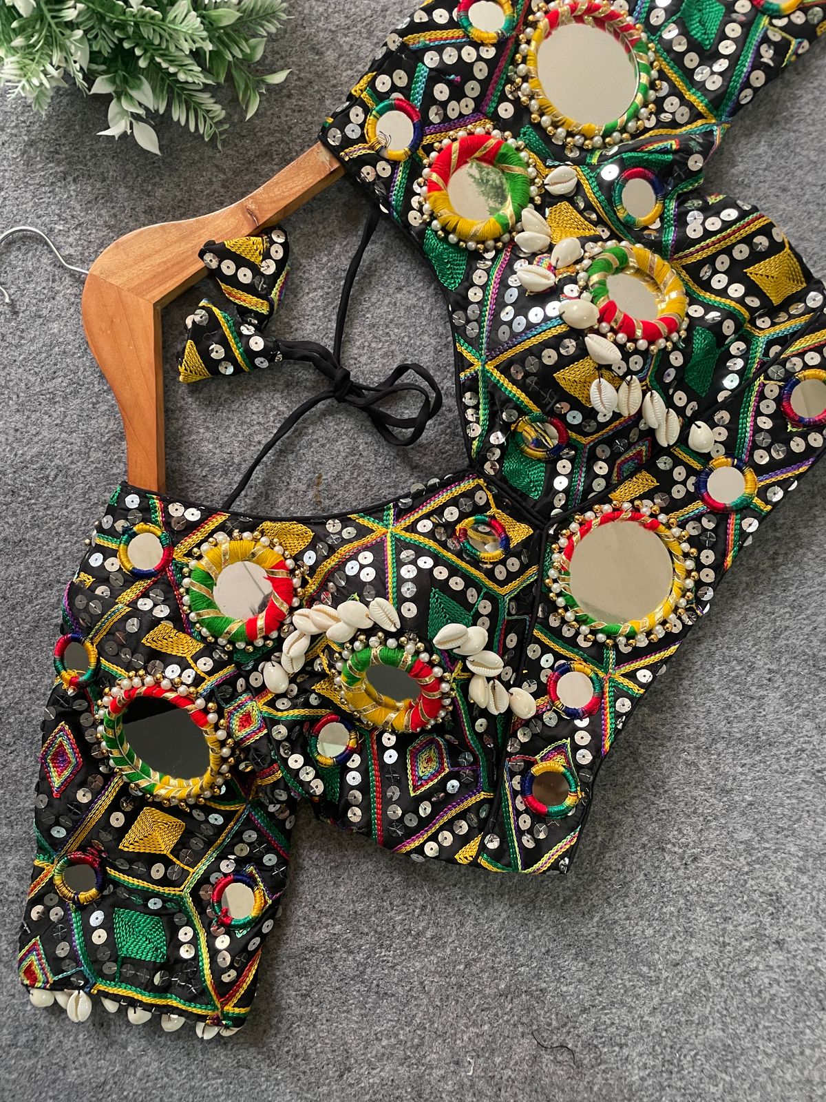 REAL MIRROR WITH MULTI THREAD WORK BLOUSE Rpd Fashion