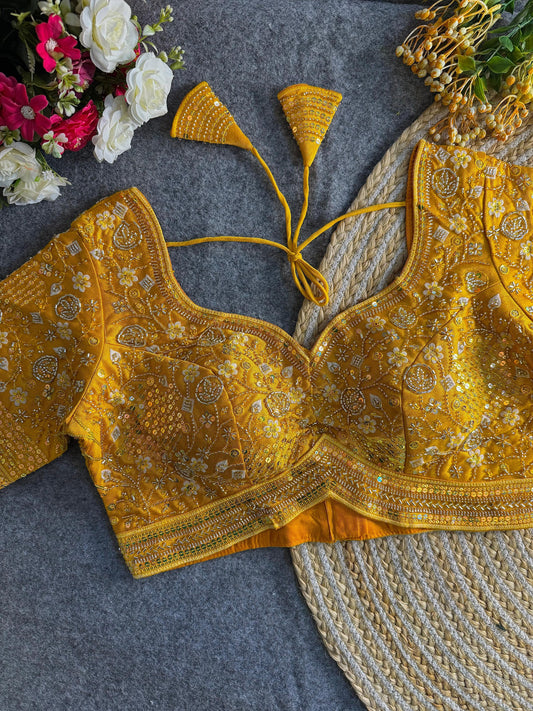 Sabyasachi inspired handwork blouse