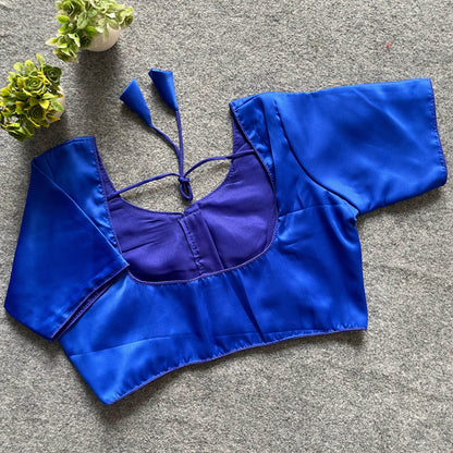 Plain Malai Satin Blouse - Elegant and Versatile - Rpd Fashion