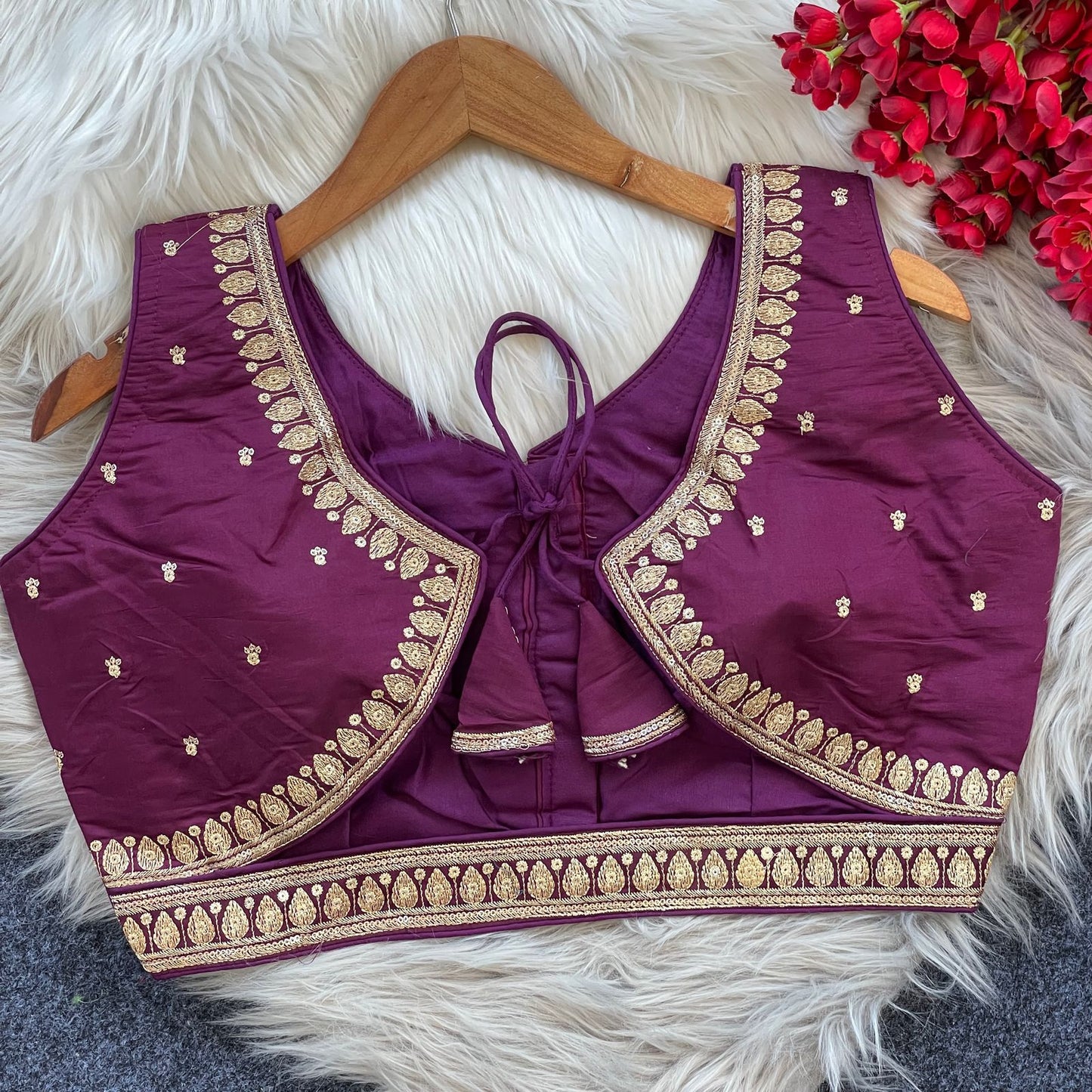 heavy embroidery blouse