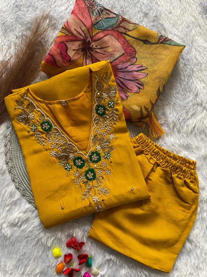 Presenting new handwork kurta set collection