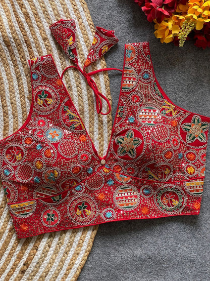 Bollywood style heavy codding work blouse