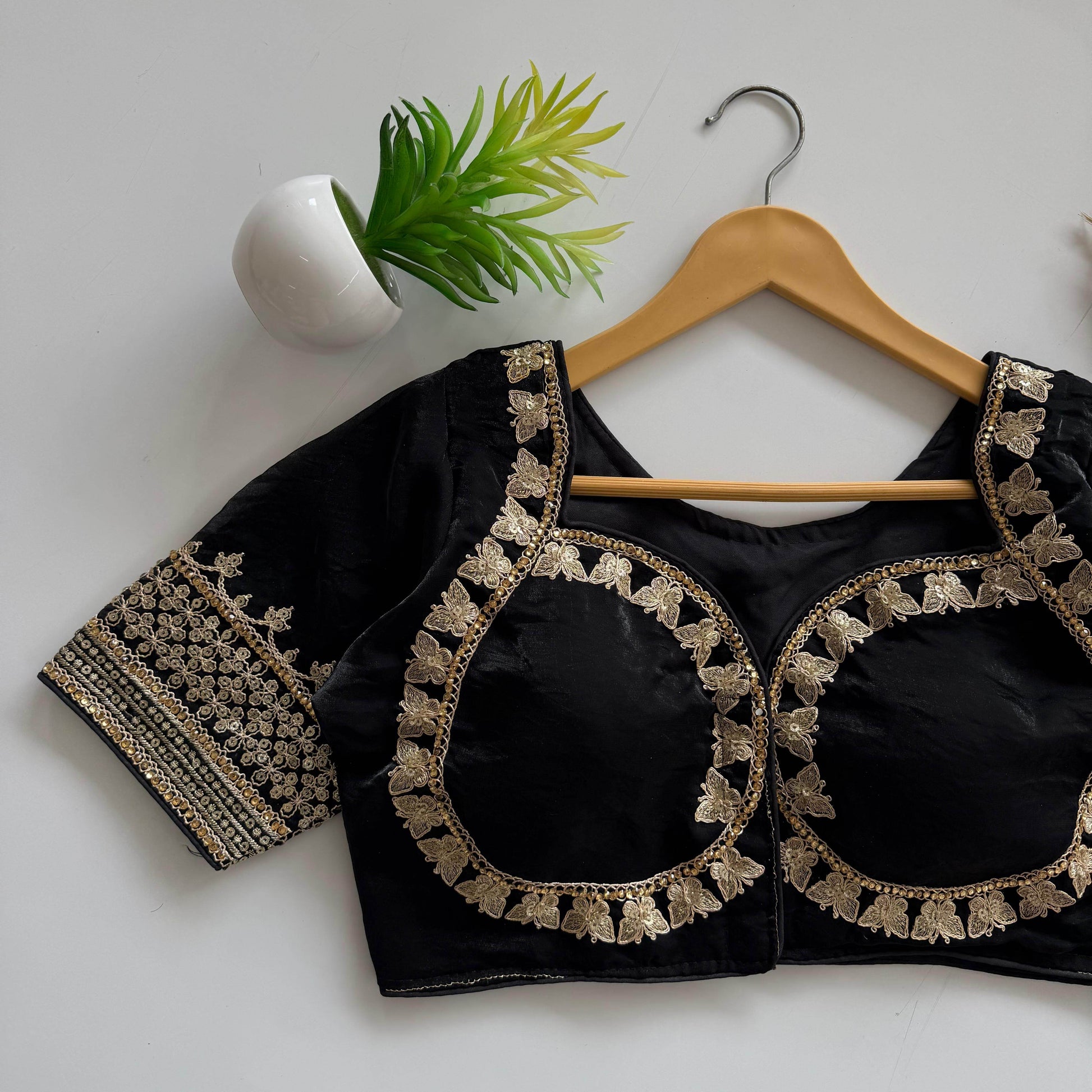 Beautiful Embroidery Sequence Blouse Cover - Rpd Fashion