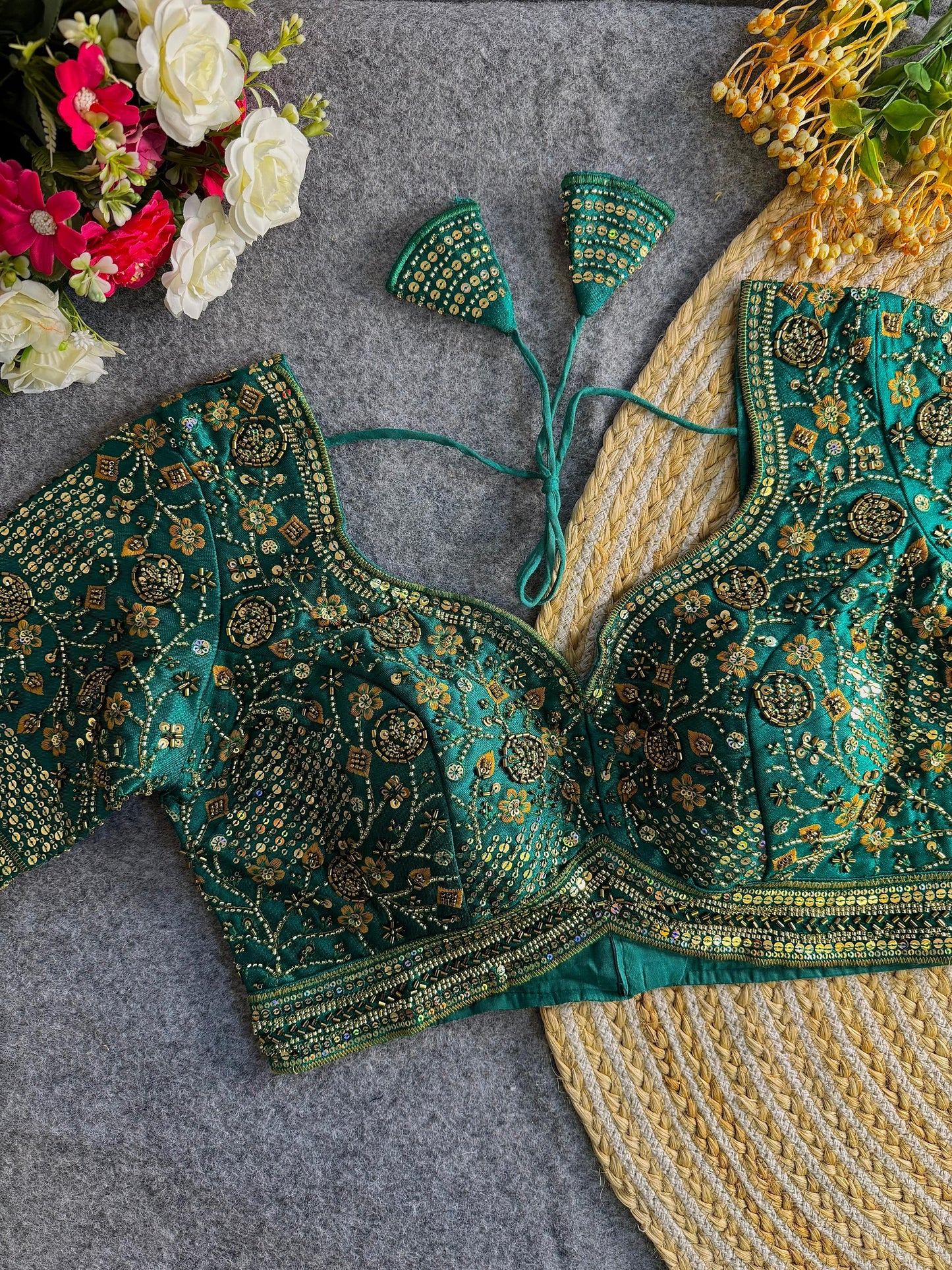sabyasachi inspired handwork blouse