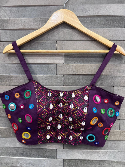 Spaghetti Style Real kodi withe real mirror blouse Rpd Fashion