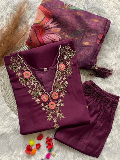 Presenting new handwork kurta set collection