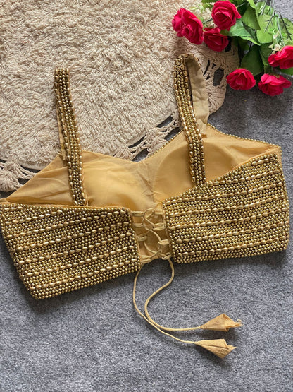 Beautiful Pearl Moti Spaghetti Blouse
