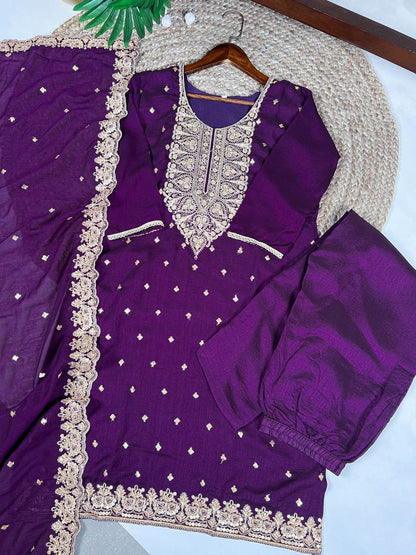 Embroidery Zari Work Party Wear Heavy Dress - Rpd Fashion