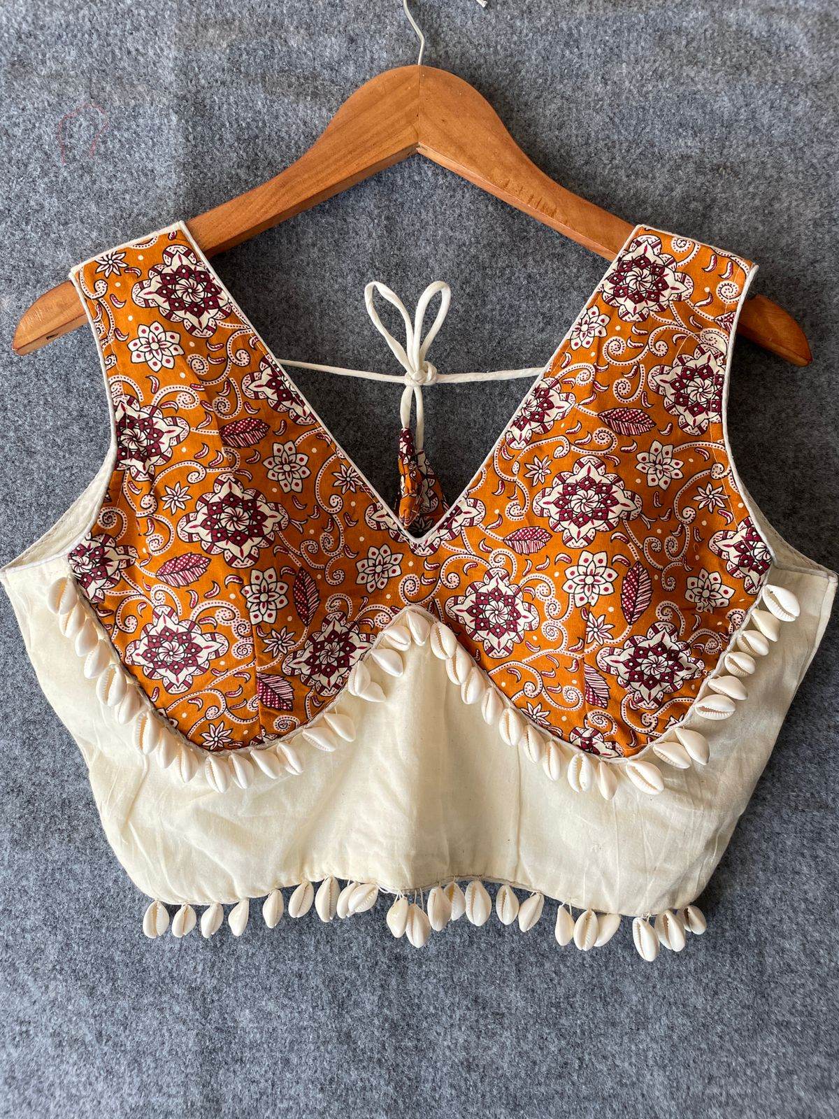 Navratri Concept Blouse with Real Shells - Embrace Tradition with Style - Rpd Fashion