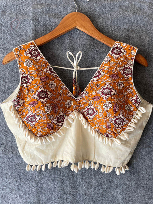 Navratri Concept Blouse with Real Shells - Embrace Tradition with Style - Rpd Fashion