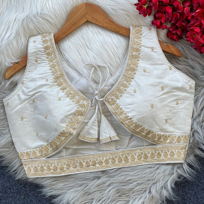 Heavy embroidery blouse