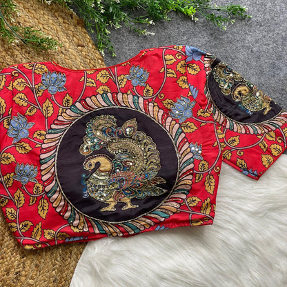 Purely Cotton Print silk with handmade work boutique style collection Blouse