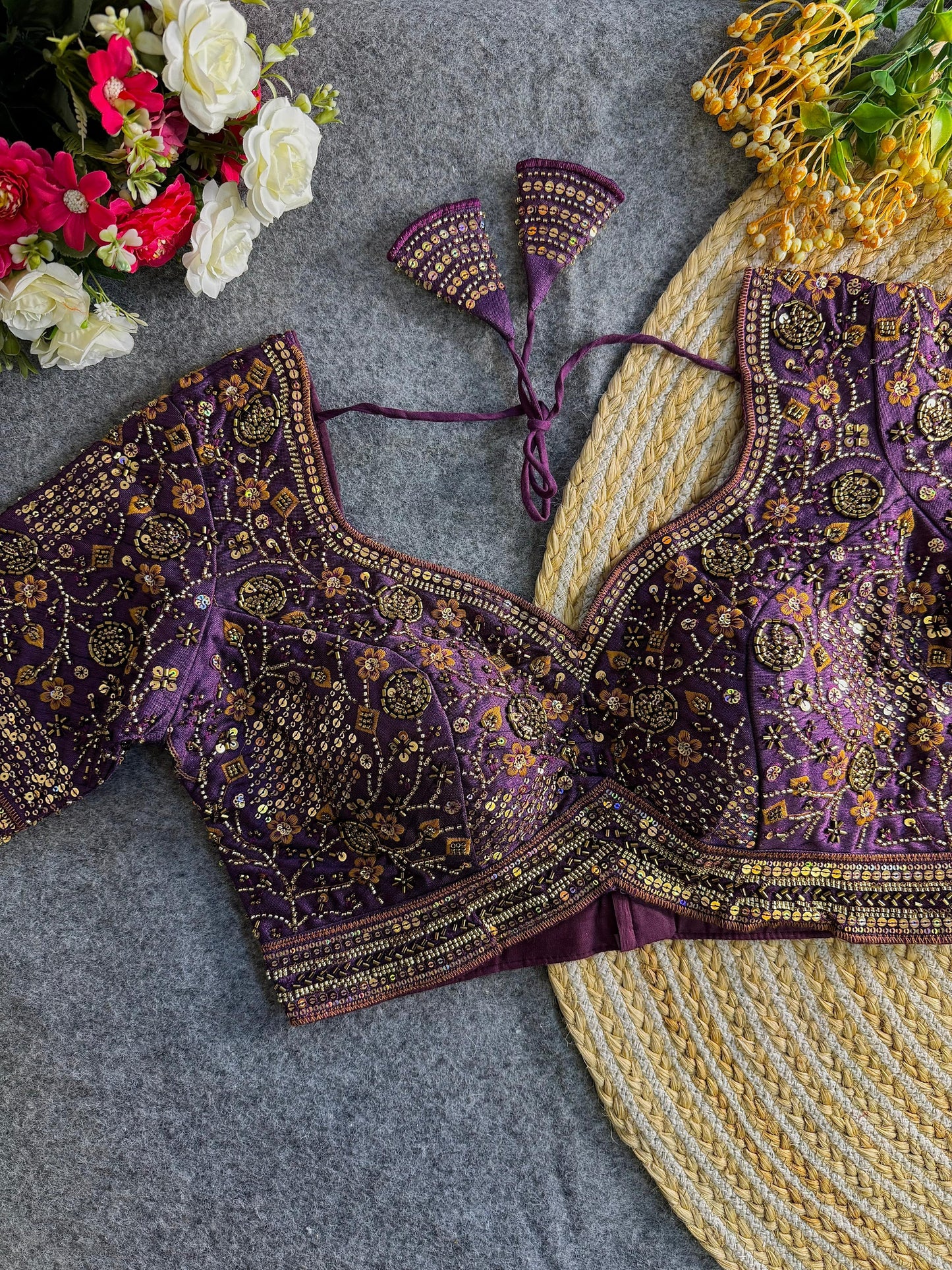 sabyasachi inspired handwork blouse