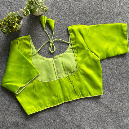 Plain Malai Satin Blouse - Elegant and Versatile - Rpd Fashion