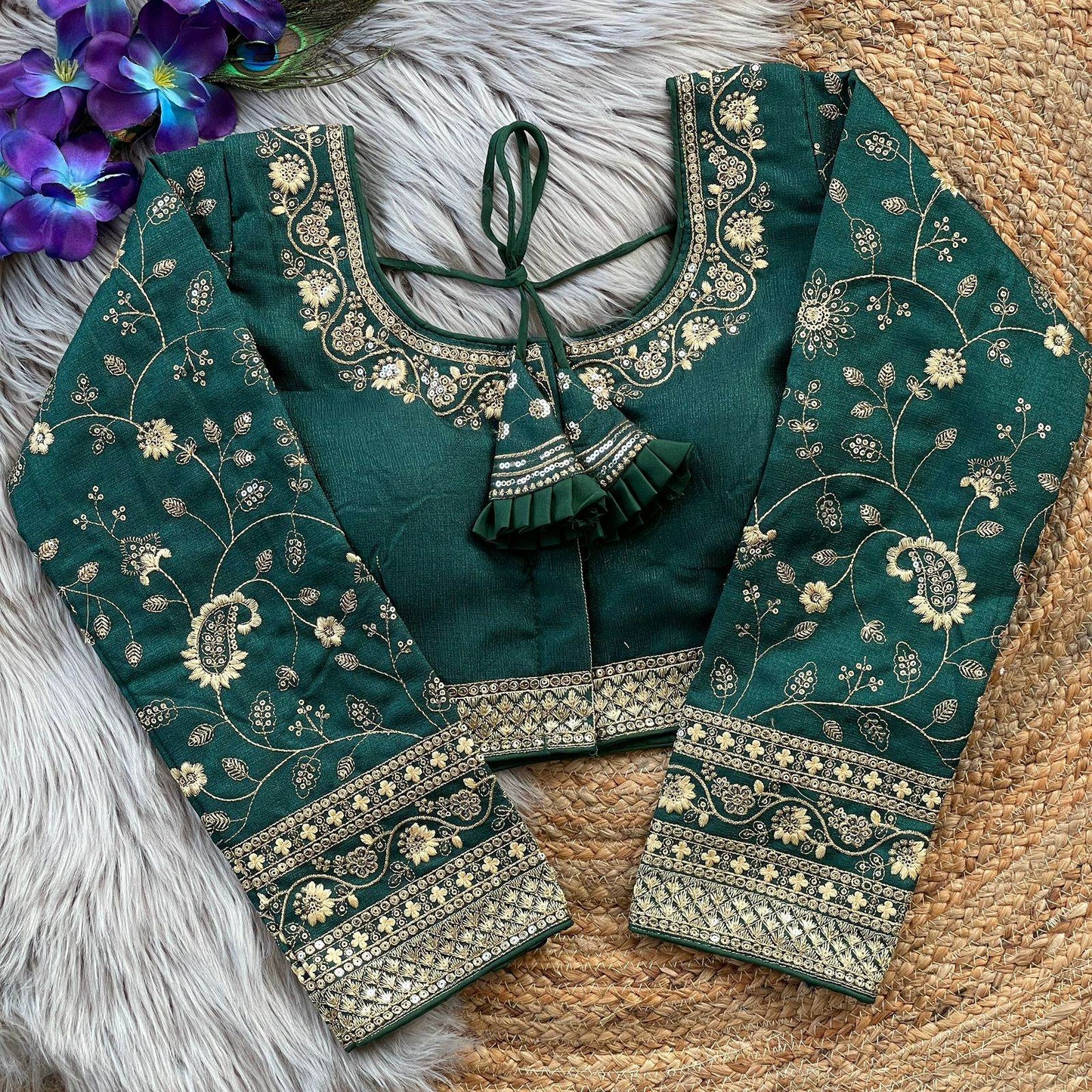heavy embroidery bridal work blouse - rpd fashion