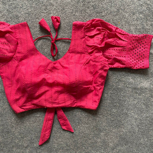 Pure Cotton Hakoba Blouse - Elegant & Comfortable - Rpd Fashion