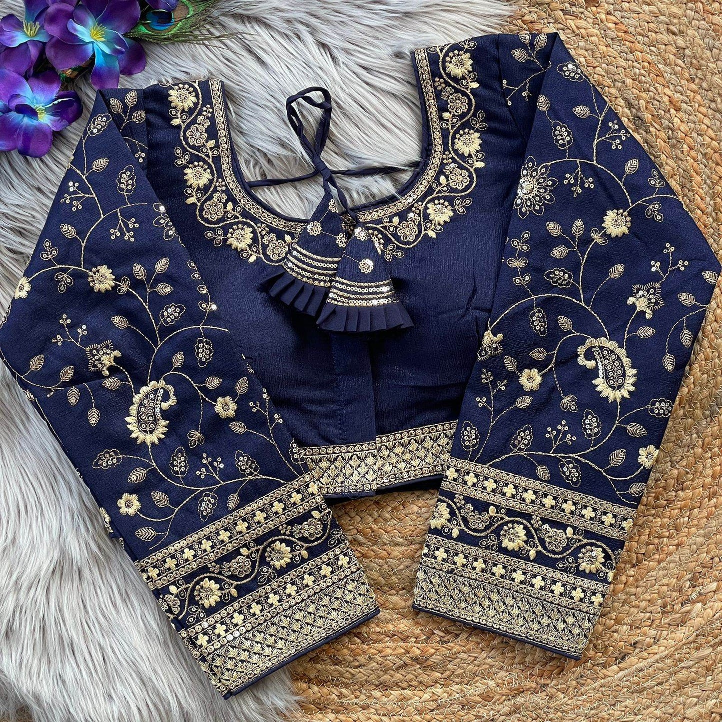 heavy embroidery bridal work blouse - rpd fashion