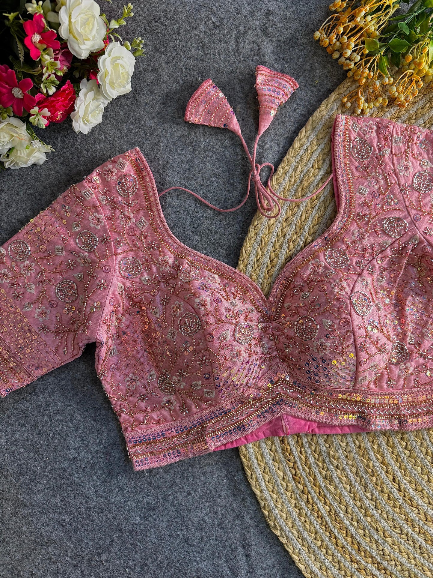 sabyasachi inspired handwork blouse