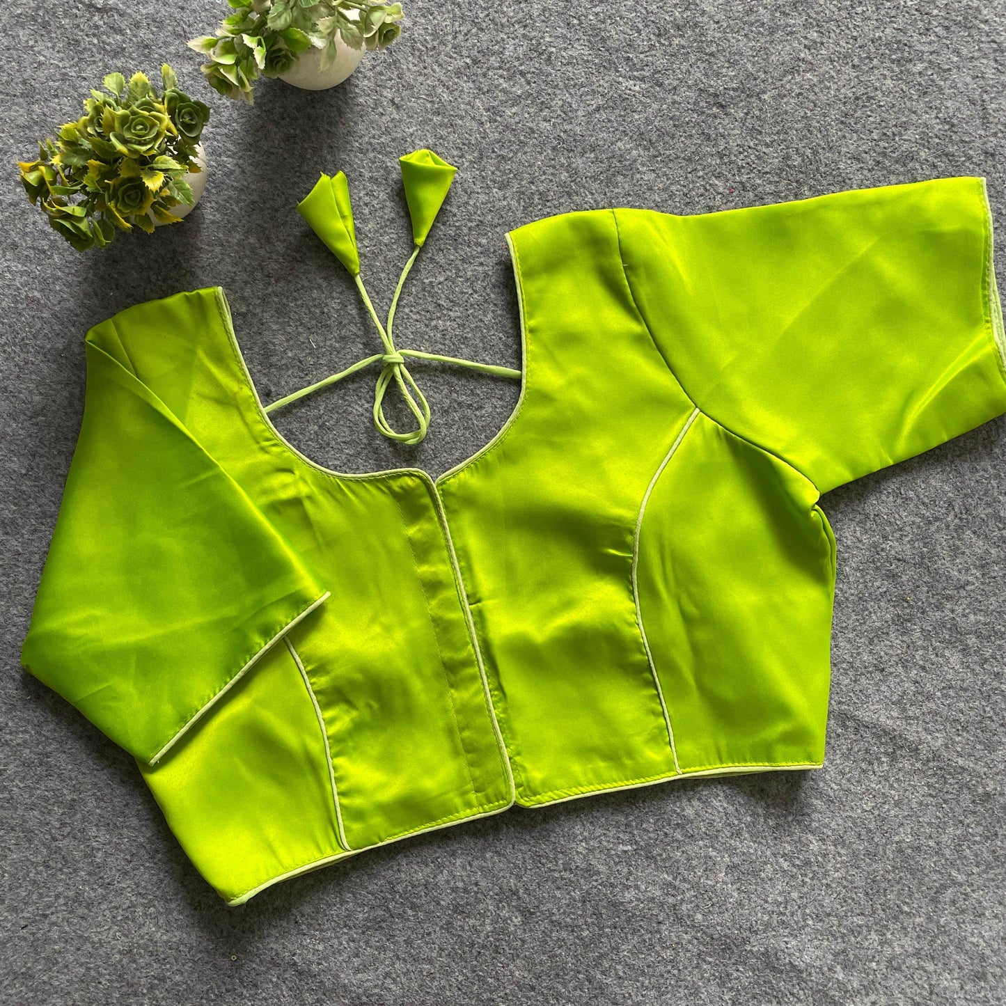 plain malai satin blouse - elegant and versatile - rpd fashion