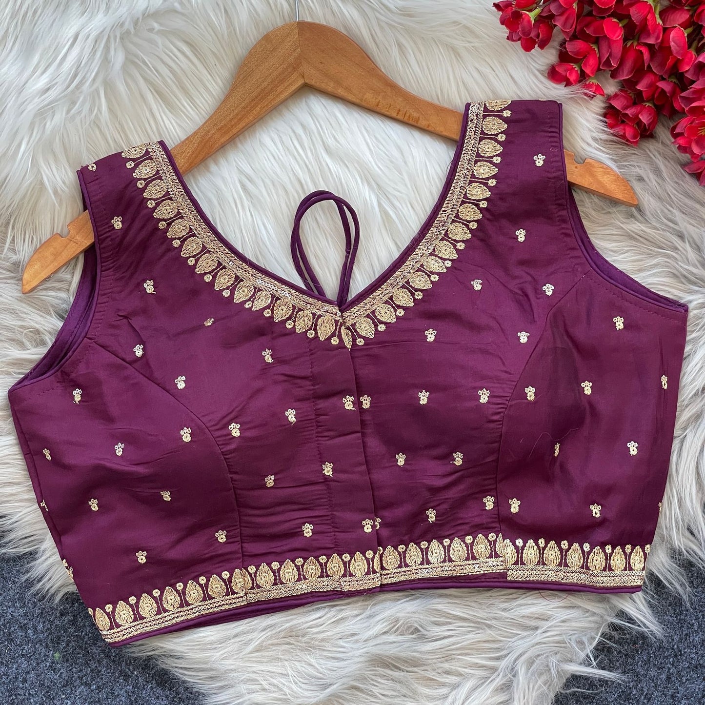 heavy embroidery blouse