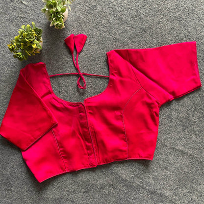 Plain Malai Satin Blouse - Elegant and Versatile - Rpd Fashion