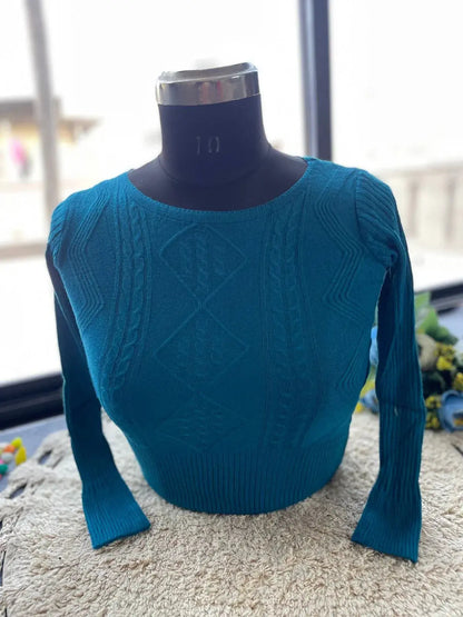 Trendy Winter Blouse for Women – Warm & Stylish Knit Design - RPD Fashion