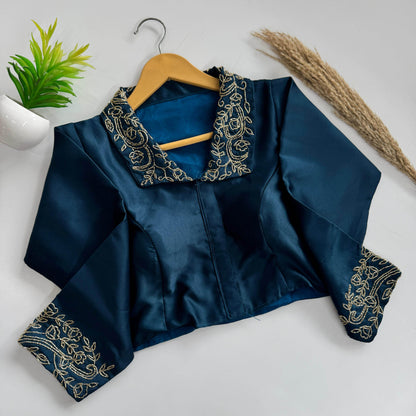 Beautiful Handwork All Over Sleeve and Collar Blouse - Rpd Fashion