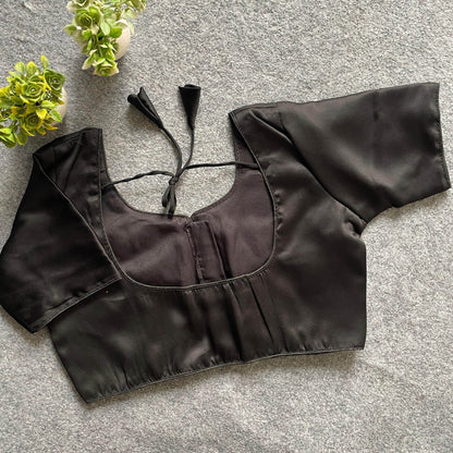 Plain Malai Satin Blouse - Elegant and Versatile - Rpd Fashion