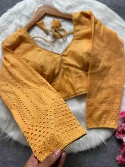 Sabyasachi Full Sleeve Hakoba Blouse - Elegant Cotton Wear - RPD Fashion