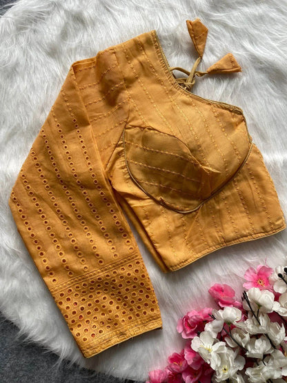 Sabyasachi Full Sleeve Hakoba Blouse - Elegant Cotton Wear - RPD Fashion