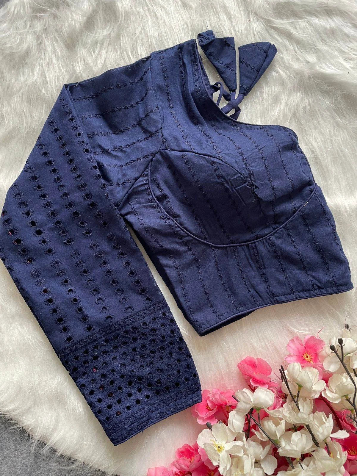 Sabyasachi Full Sleeve Hakoba Blouse - Elegant Cotton Wear - RPD Fashion