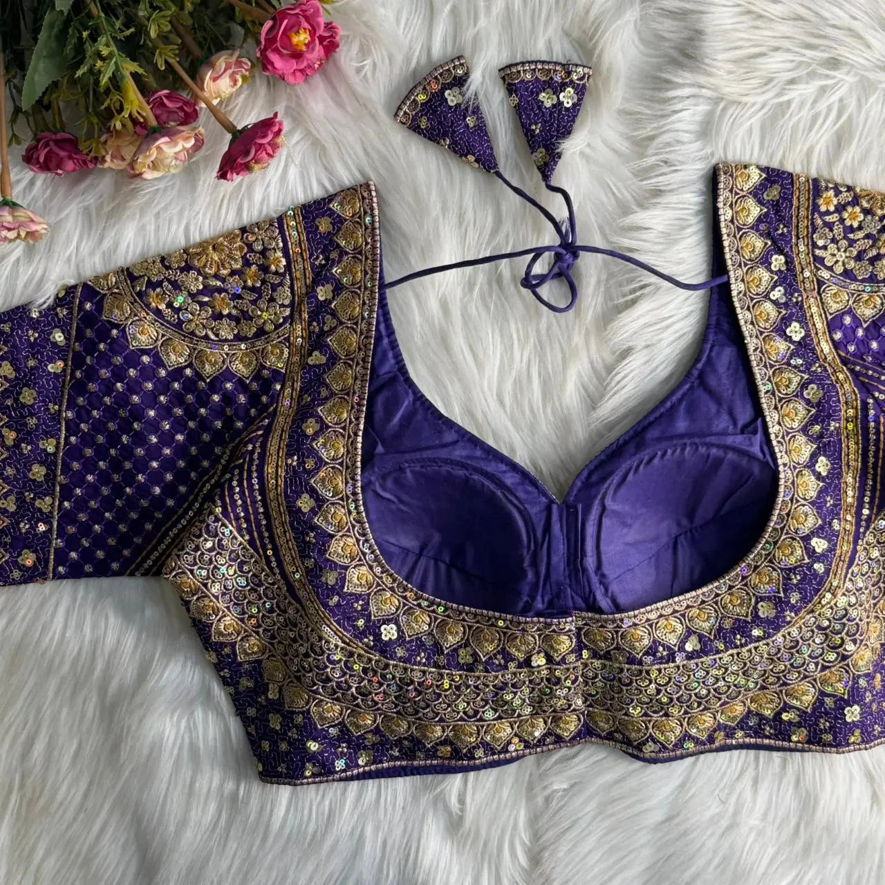 Sabyasachi Inspired Bridal Blouse designs with Heavy Stars & Rainbow Work - RPD Fashion